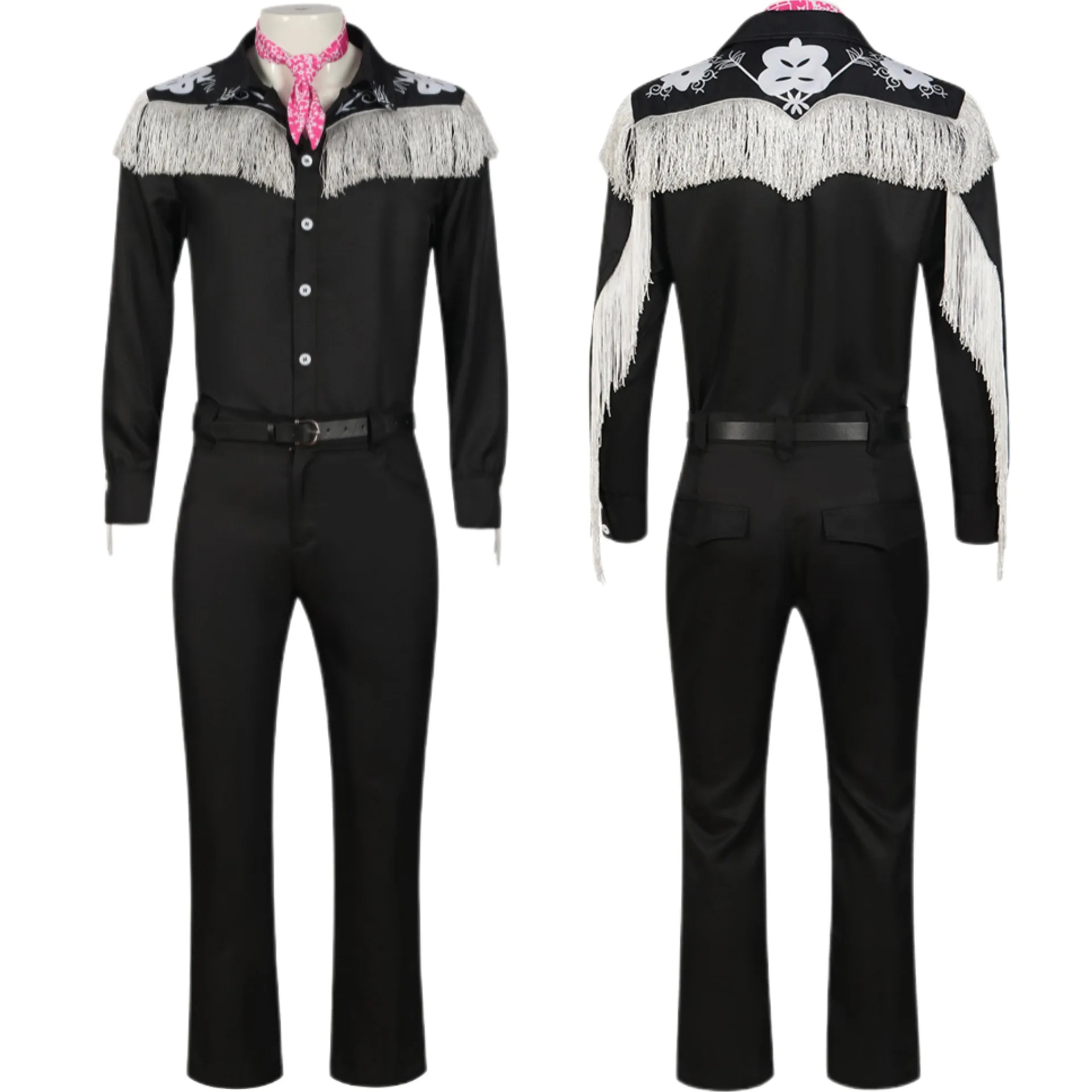 

Real-person Movie Ken Black Suit Cosplay Costume Halloween Role-playing Cosplay Costume