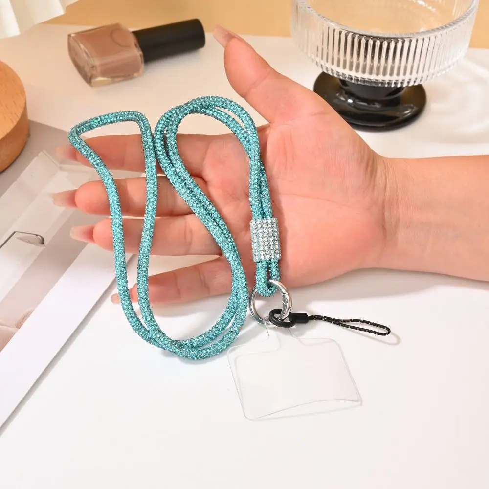 

Fashion Crystal Rhinestone Phone Lanyard Bright Bling Bling Crossbody Strap Hanging Cord Phone Accessories
