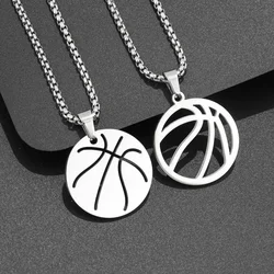 Hollow Stainless Steel Basketball Pendant Charm Men's Necklace Fashion Christmas Valentine's Day Gift Talisman Jewelry Accessori