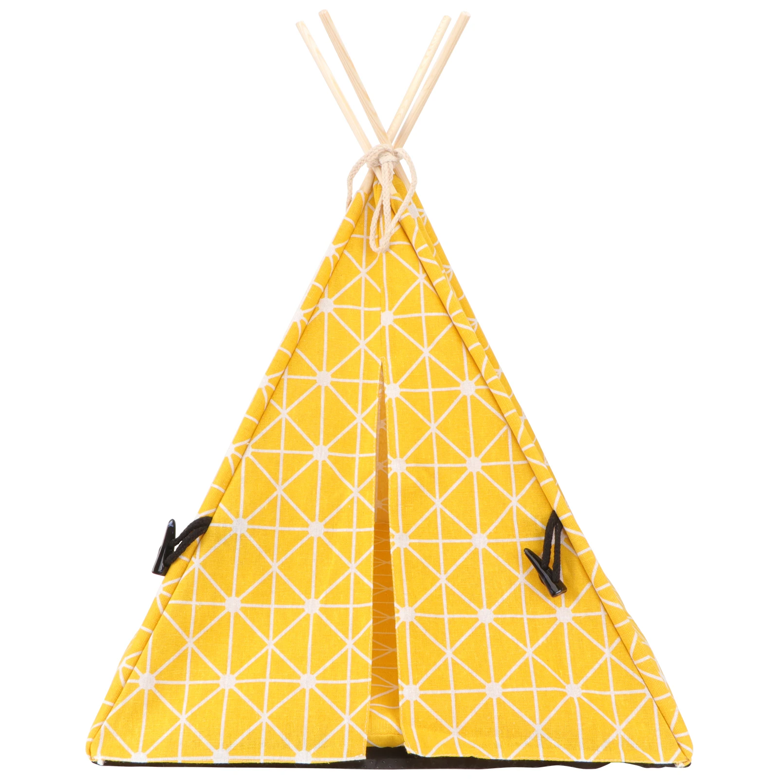 1pc huisdier tent huis driehoek kat bed opvouwbaar draagbaar canvas houten frame krasbestendig gezellige veilige ruimte voor katten honden