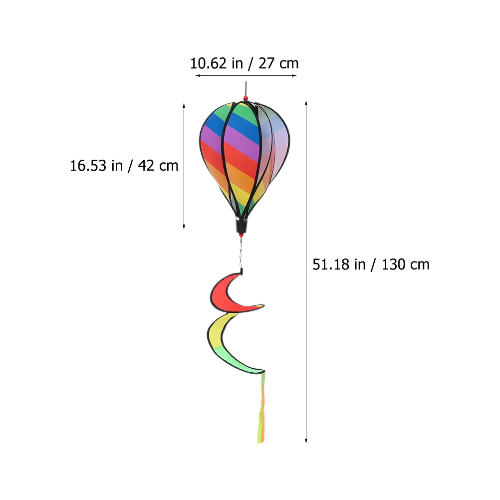 

3pcs Hot Air Balloon Windmill Decor Colorful Hanging Wind Spinners Outdoor Garden Wall Tree Decoration Delicate Wind Rotating