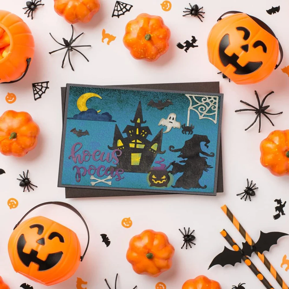 Новое поступление 2024, пресс-формы в виде замка, металлические пресс-формы для рукоделия, скрапбукинга, рукоделия, Хэллоуина, ручное декоративное искусство