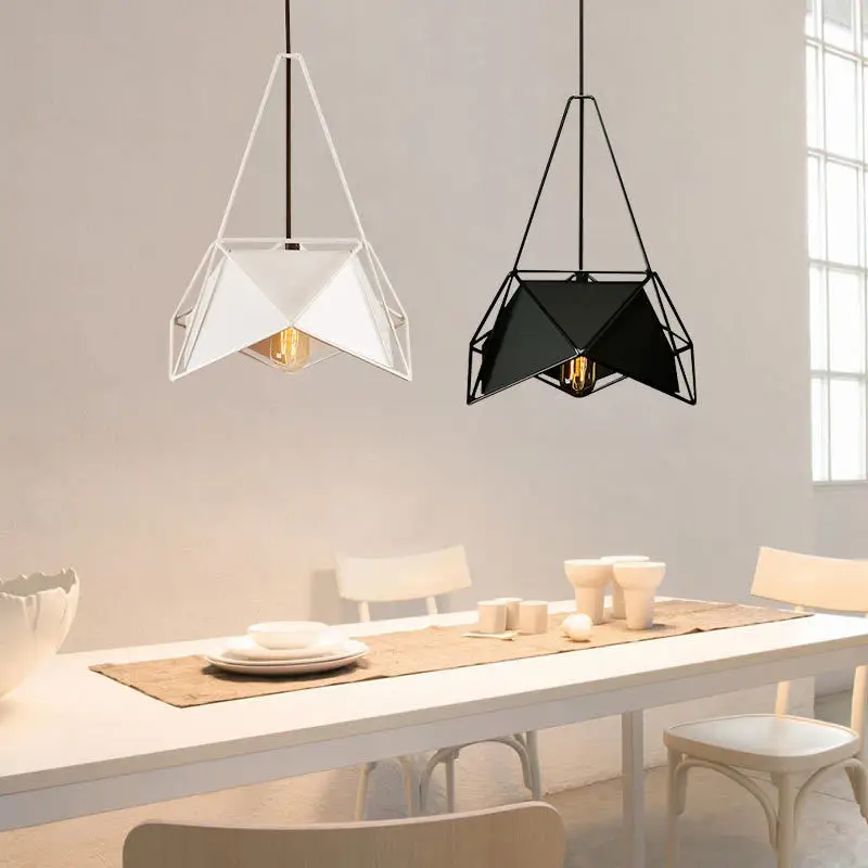 Nordic industrial style personalized creative single ended restaurant pendant lamp Modern simple hotel bar Hot pot shop window l