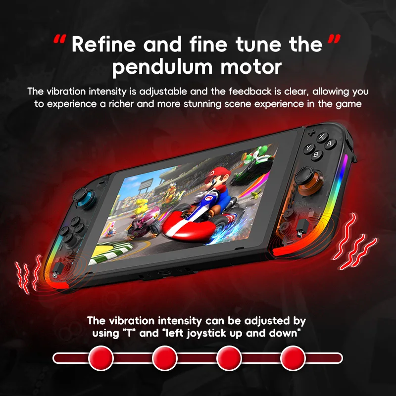 Joy Pad Switch وحدات تحكم الألعاب اليسرى واليمنى مع أضواء RGB لاستيقاظ الاهتزاز استشعار الحركة Joycon وحدة تحكم بلوتوث