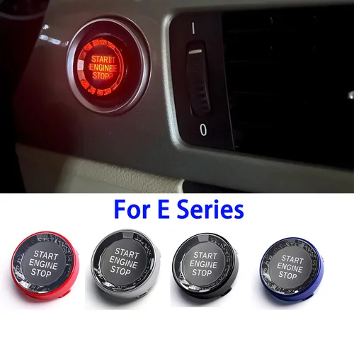 Ajuste para BMW Serie E E30 E46 E87 E60 E83 E84 E89 E90 E91 E92 E93 Botón de arranque de motor de coche Reemplazar cubierta Accesorios de interruptor de parada