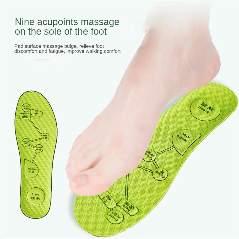 Outdoor Cutable Sport Insoles Relieve Plantar Discomfort Acupressure On Foot Foot Insoles Massage Insole Running Shoe Insoles