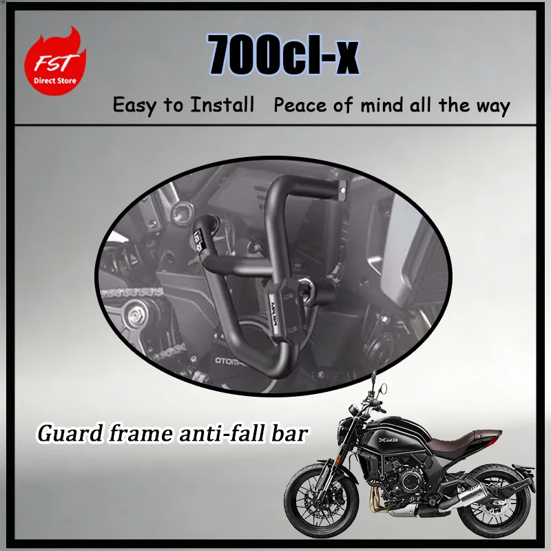 

For 700CLX 700CL‑X Heavy‑Duty Steel Engine Protection Bar Full Coverage Crash Cage Anti‑Collision Frame Sliders Commute Touring
