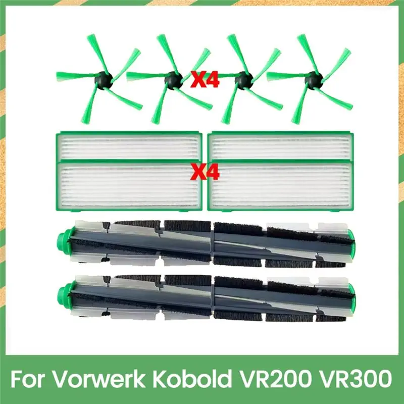 

A59P New Premium Main Side Brush And Hepa Filter Set For Vorwerk Kobold VR200 VR300 — Essential Household Cleaning Accessories