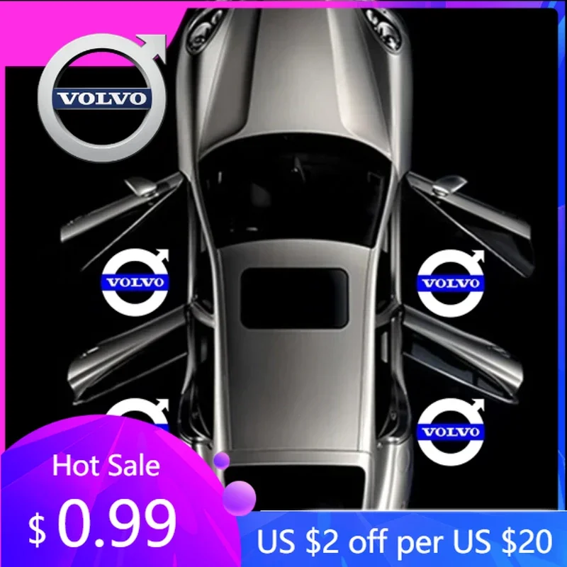 

Колпаки ступиц 2 шт. лампа Volvo V40V60V90XC40XC60XC90S90 проектор Логотип автомобильная светодиодная лампа приветствия проекционная лампа призрака автомобильные принадлежности.