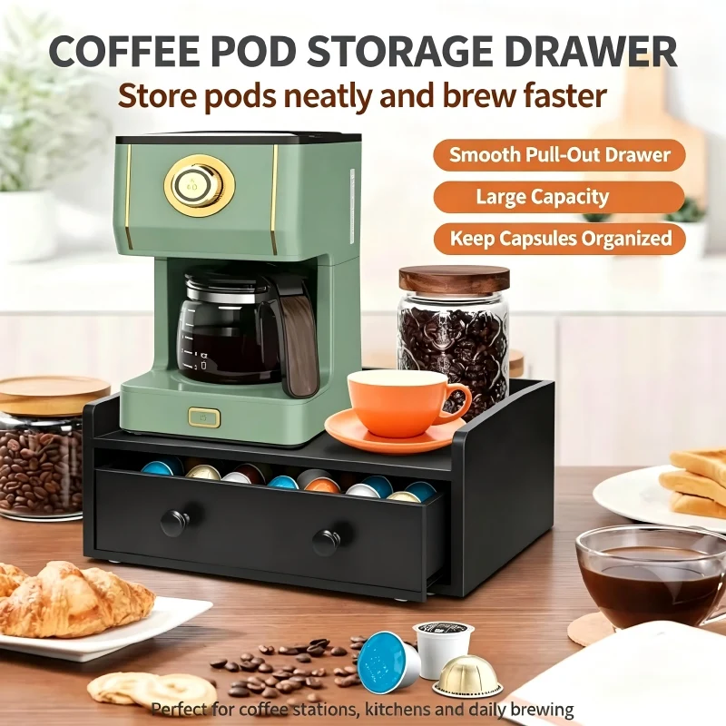 black-wooden-coffee-capsule-storage-box-with-pull-out-drawer-square-spice-container-organizer-for-kitchen-and-pantry-shelves