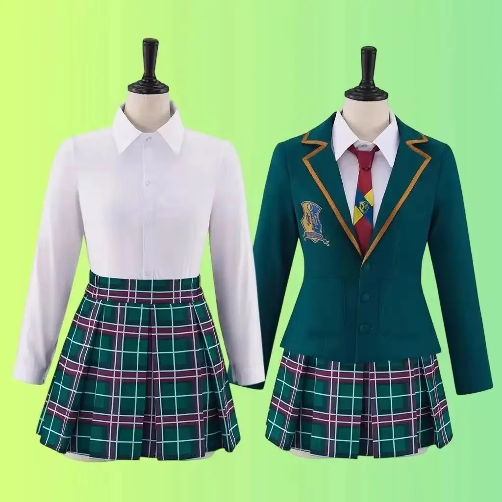 Lydia Cosplay Astrid Deetz Costume Women's Uniform Jacket Skirts Suit Halloween Carnival Party School Stage Show Ball Gown