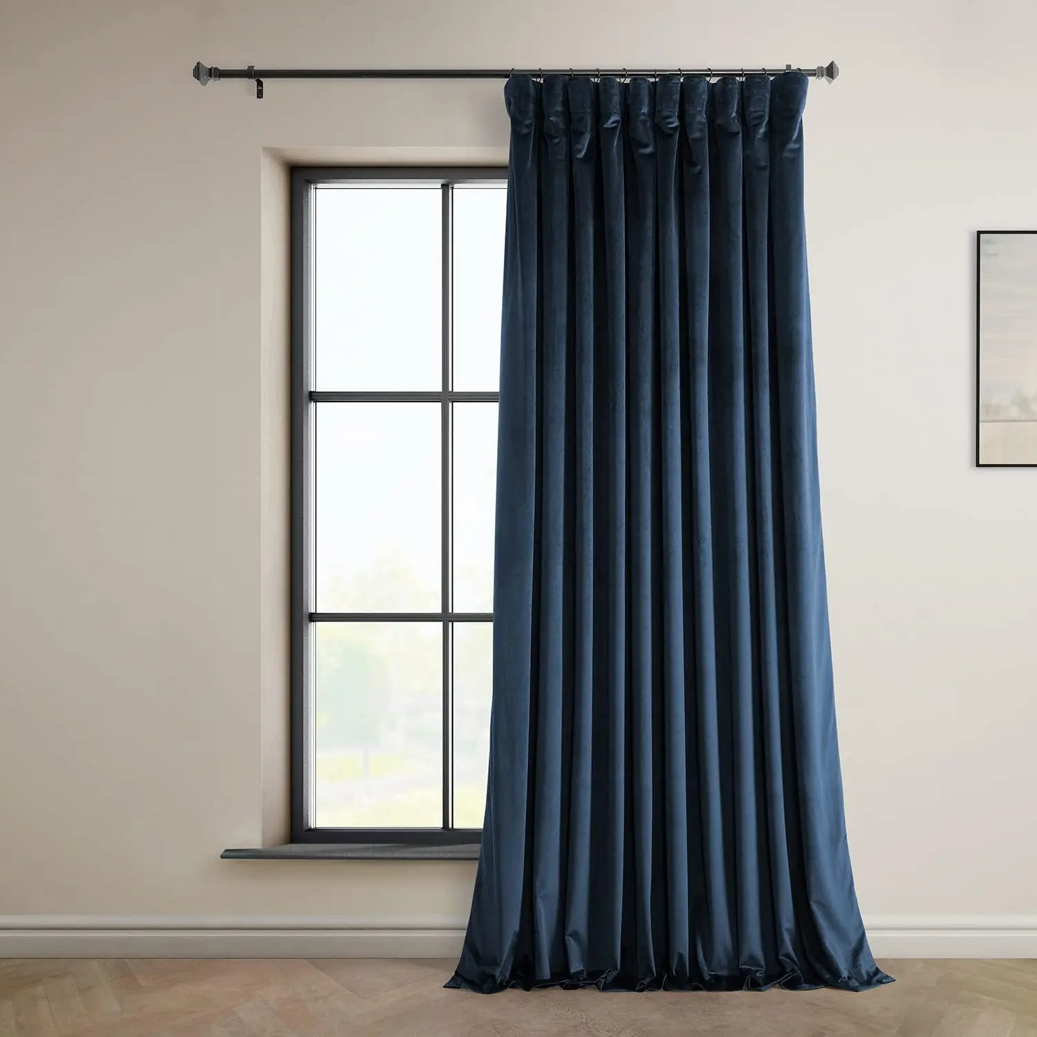 

Heritage Plush Velvet Curtains 108 Inches Long Room Darkening Curtains for Bedroom & Living Room 100W x 108L, (1 Panel), Eternal