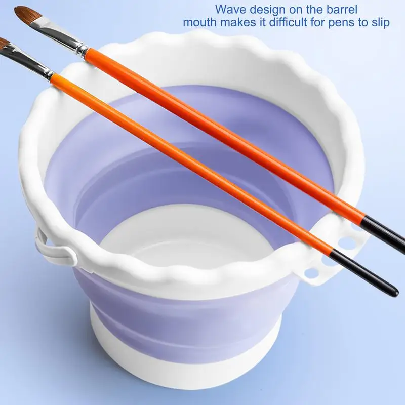 Держатель для кистей, чашка, акварельная кисть, чашка для ополаскивания, силиконовые складные принадлежности для масляной живописи для чистки декоративно-прикладного искусства