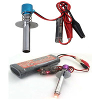 6-12V HSP 80100 Electronic Glow Plug Igniter Cable Clip Nitro Output 18 21 28 engine 1/8 1/10 1/24 RC Car Accessories Parts