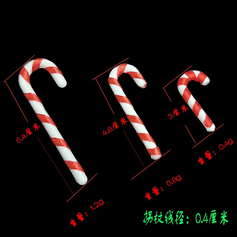 Plastic Small Cane, Red And White Cane, Windmill, Candy Hook, Cane, Christmas Tree Decoration Cane Accessories