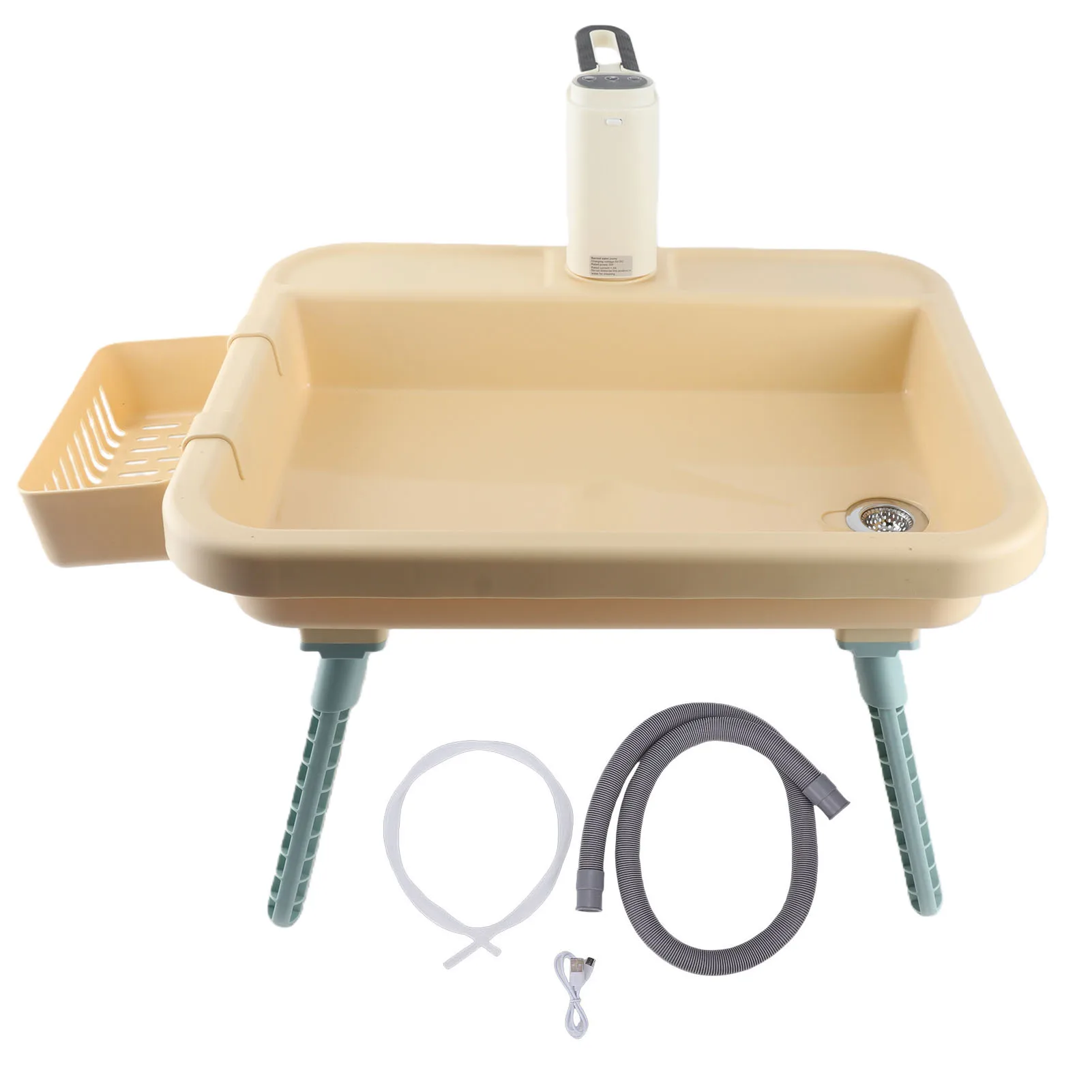 Portable Sink with Electric  Easy Setup Mobile Hand Wash Station for Outdoor Dishwashing Camping Portable Camping Sink