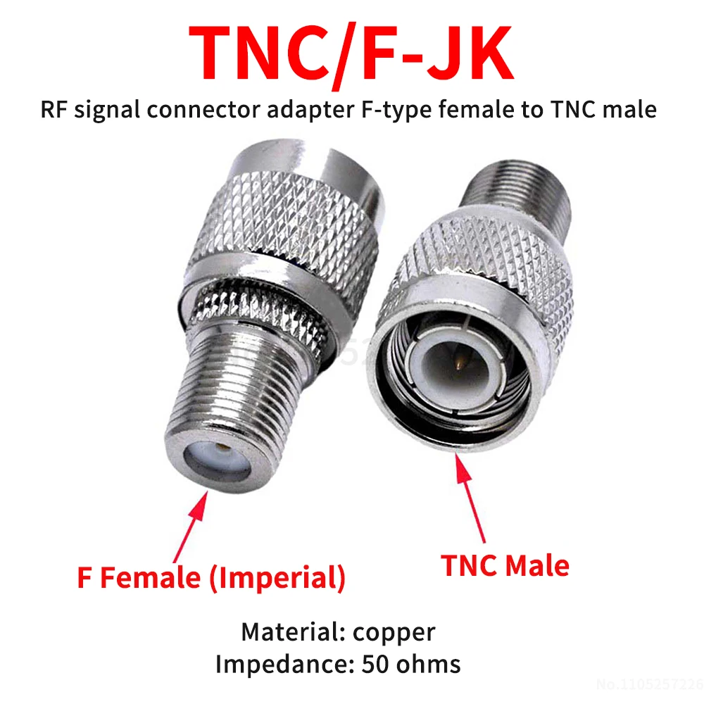 TNC/F-JK RF signal connector adapter F-type female to TNC male TNC male to F-type female (1 pcs)