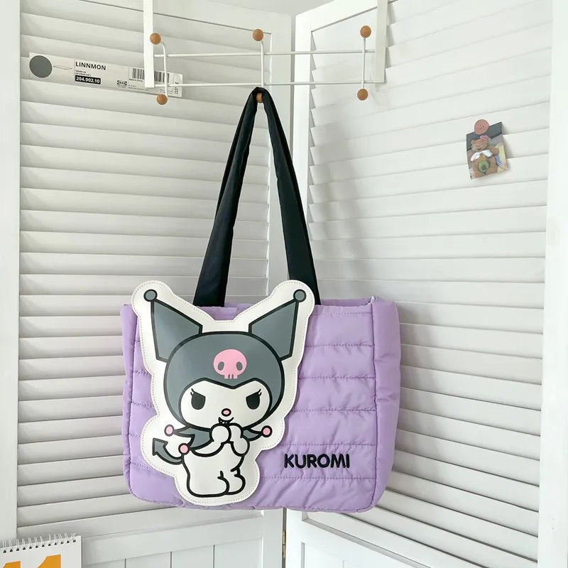 Bolso de mano Kawaii Sanrio My Melody, bolsa de hombro de gran capacidad, bonito juguete de dibujos animados, Hangyodon Pochacco Ins