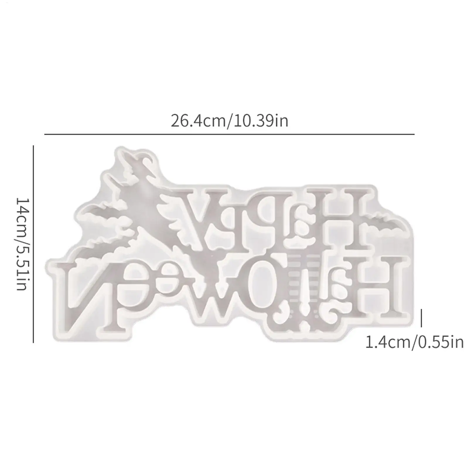 Moldes de silicone para halloween, moldes de sinal de porta com letras felizes para resina epóxi, artesanato multiuso, ajuda para velas