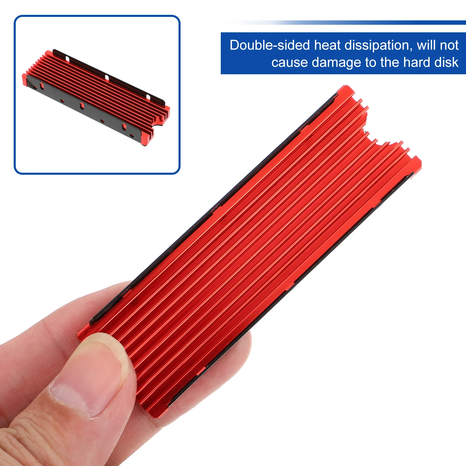 

1 set Copper Heat Sink For 2280 Ssd Metal Cooler Fin With Thermal Conductive Pad Industrial Style Duct Solid State