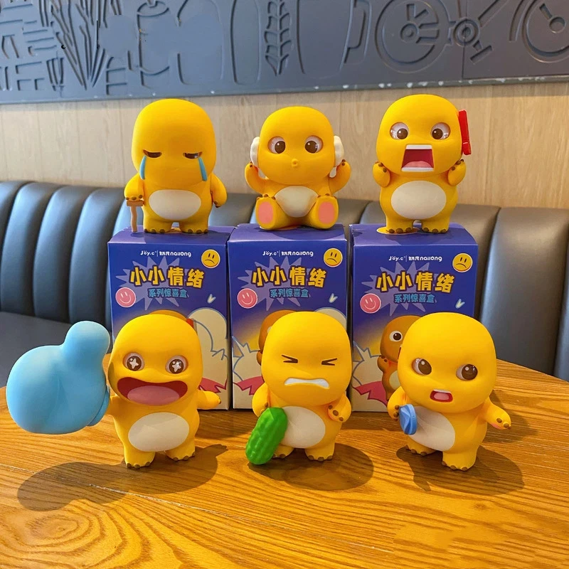 6pcs Nailong Little Mood Series Blind Box Trendy Funny Cartoon Collectible Figurines Ornaments For Car Interior Household Tablet