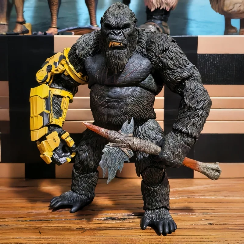 Original HIYA Godzila xRise des King Kong Empire King Kong Mechanische Handschuhversion Actionfigur Modell Sammlung Spielzeug Geschenk