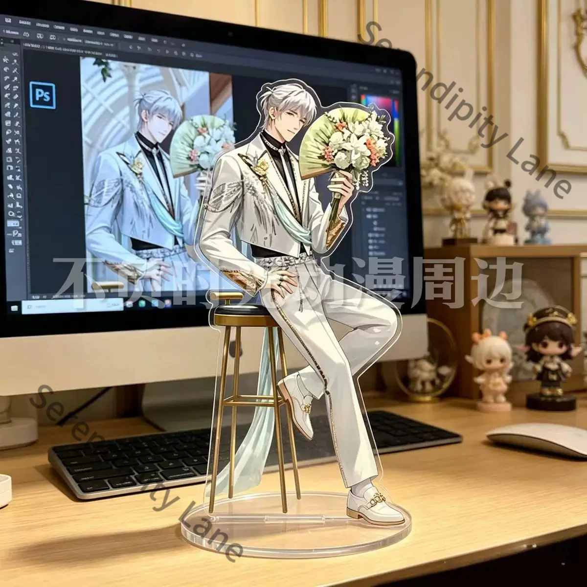 Light and Night Cosplay Evan Osborn Self Control Acrylic Stand Figure Desktop Ornament Animation Cartoons Collectible Gift