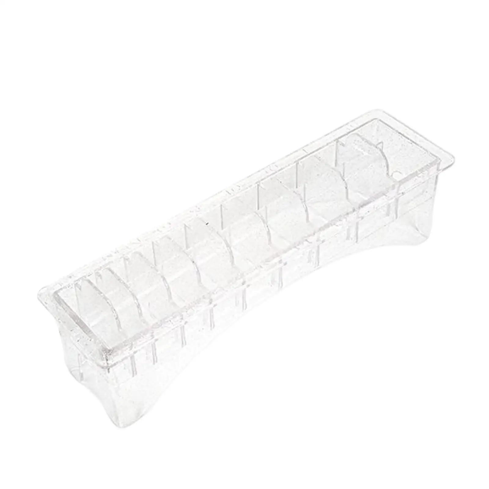 Guide Comb Storage Box 10 Grid Container Transparent for Barber Shop