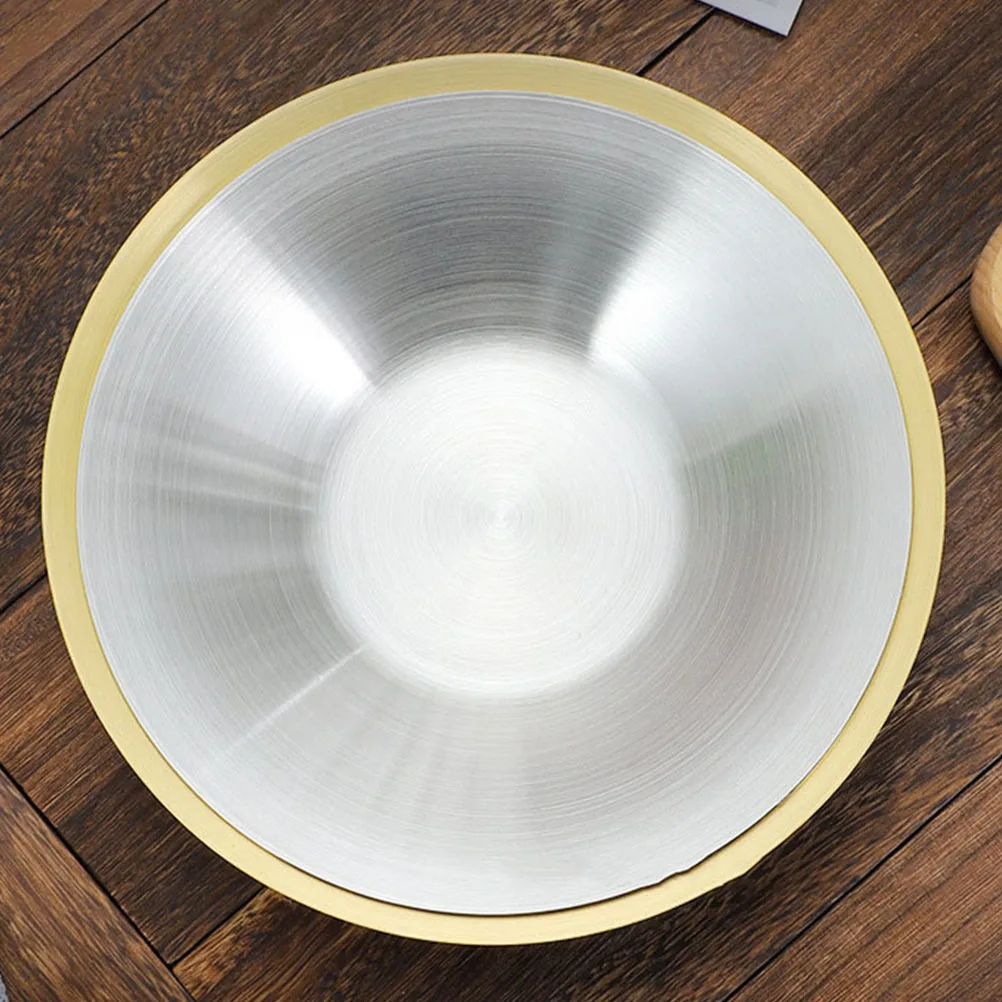

Stainless Steel Pasta Plate Deep Serving Dish Hot Cold Meals Salad Fruit Easy Clean