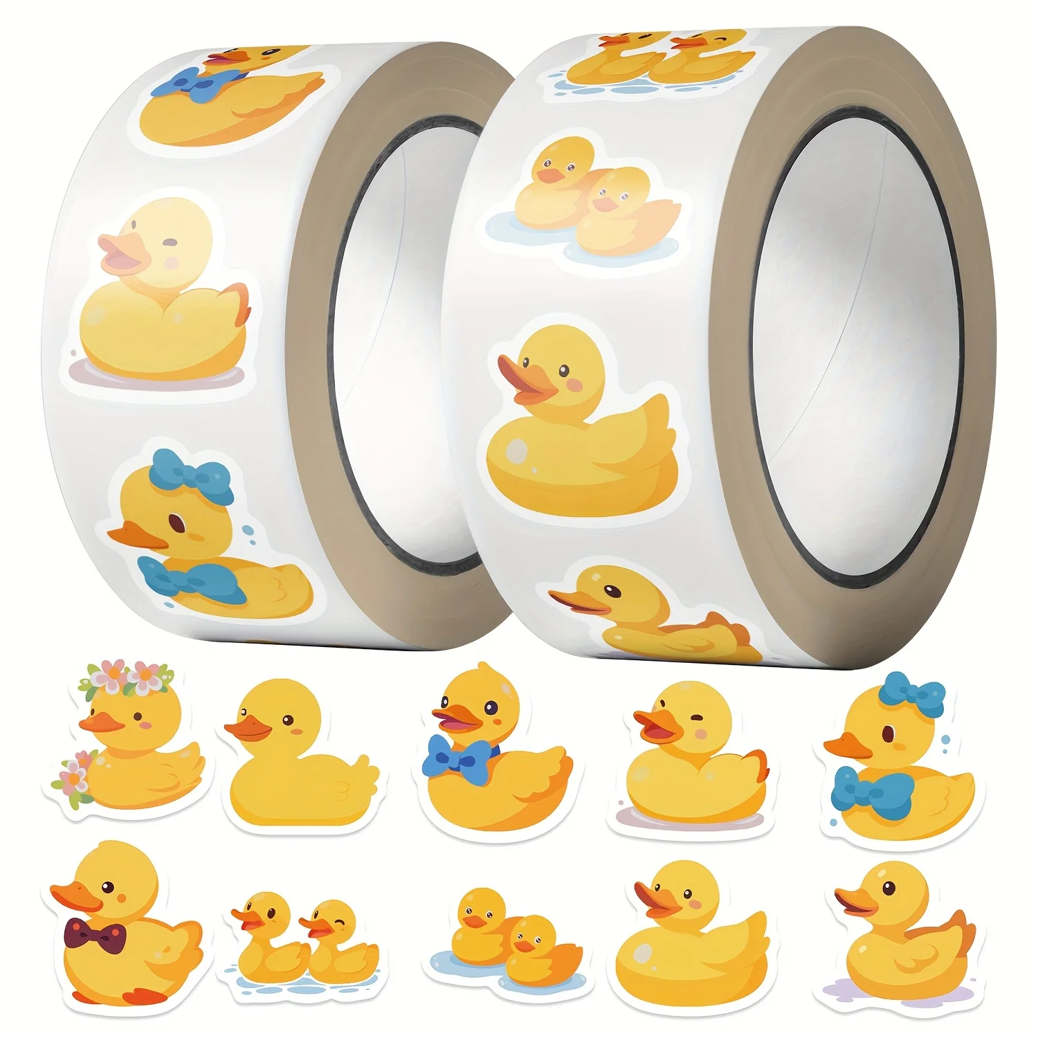 500 Stück Enten-Aufkleber Vinyl-Sticker Selbstklebende Abziehbilder für Journaling Skateboard Wasserflaschen Computer Telefon Scrapbooking