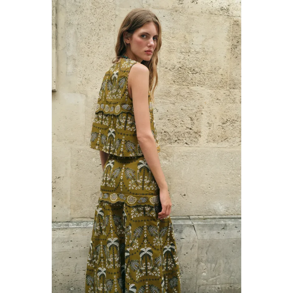 Setelan Mode Wanita Terbaru Mu - Midi Skirt Floral ulasan dan harga