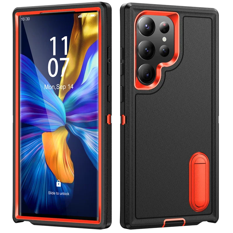 Defender Case for Samsung Galaxy S25 S24 S23 S22 S21 Ultra Plus Armor Shock Proof Duty Rugged Stand Cover Case Holster