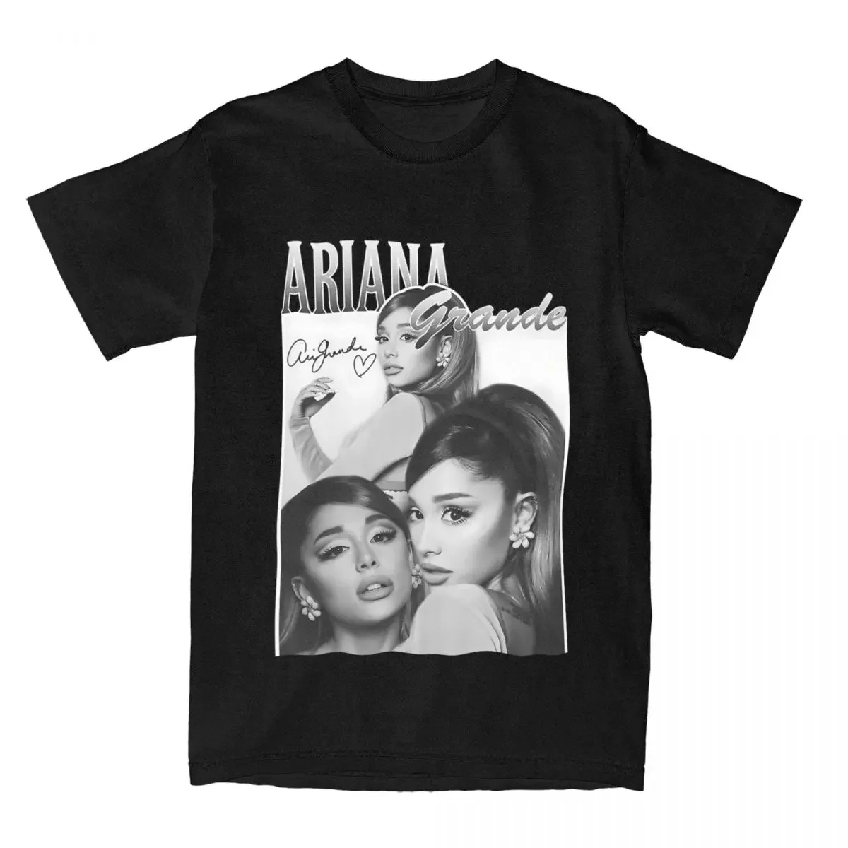 New Ablum Fans Gift Vintage 100% Cotton T-Shirts Round Neck Hip Hop Tees Wholesale Plus Size Tops Ariana Grandes T-Shirt summer