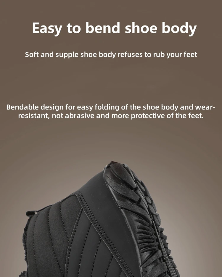 Winter Warm Laufen Barfuß Schuhe Frauen Männer Gummi Camping Turnschuhe Wasserdicht Nicht-Slip Atmungsaktiv für Outdoor-Walking – Detail 7