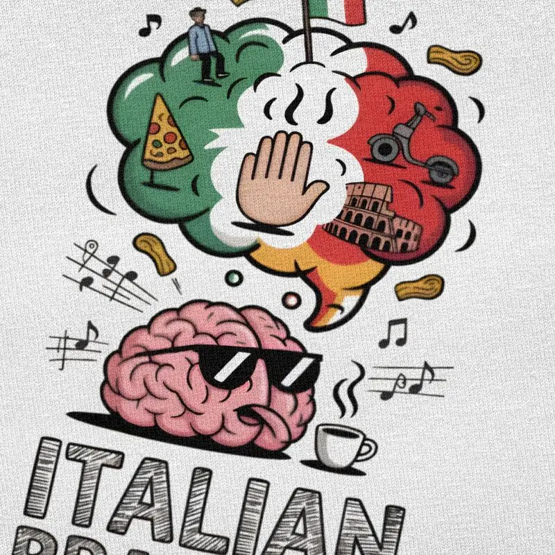 Classic Italian Brainrot Meme Collage T Shirts Unisex T-shirt Casual Graphic Tee For Husband Father Pure Cotton Slim Fit Clothes