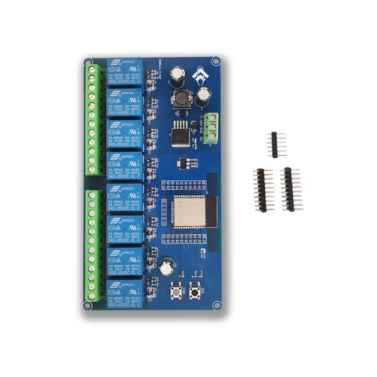 ESP32 WIFI Bluetooth BLE 8-позиционный релейный модуль, внешняя плата разработки DC5-30 в, источник питания