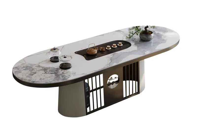 Rock tea table set high-grade atmosphere, modern and advanced office tea table and chair combination