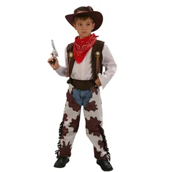 Anime Kid Boys Halloween Cowboy Costume Children Western Cowboy Cosplay Event Dress Up Party Stage Performance PurimOutfits