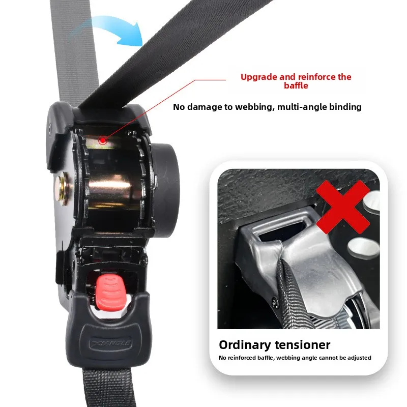 1 Inch Retractable Ratchet Tie Down Straps, Automatic Self Retracting Cargo Straps for Motorcycle ATV Truck Trailer Transport