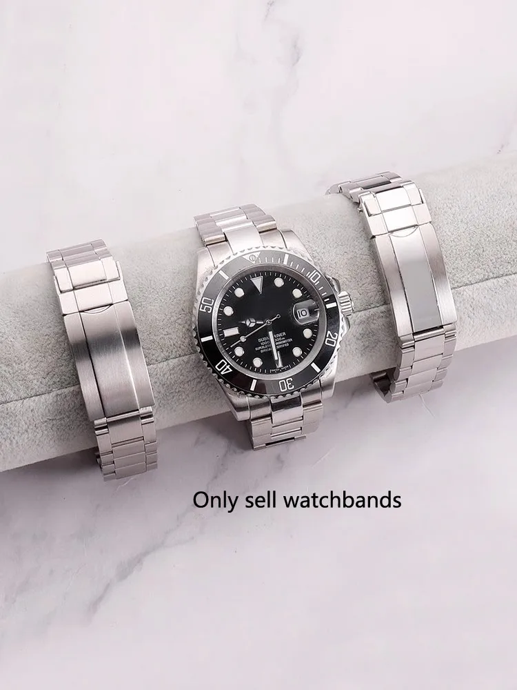 ステンレス鋼の時計ブレスレット,ロレックス,デイトナ,GMT,潜水艦時計アクセサリー,金属ストラップ,904l,20mm, 21mm