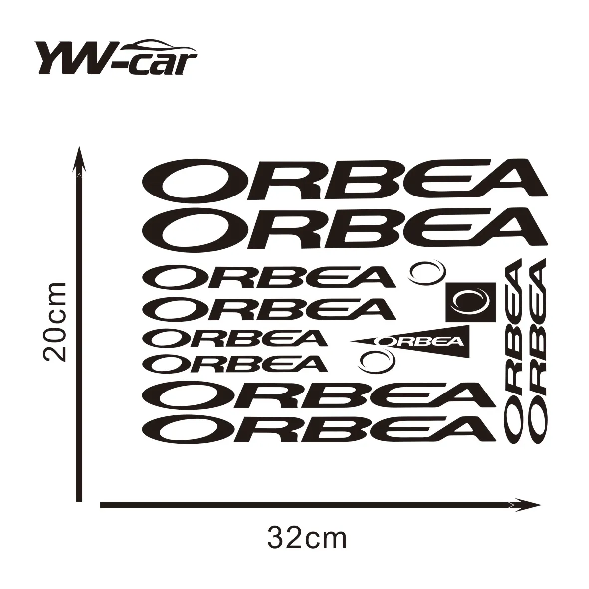 

1 Set ORBEA Bicycle Frame Stickers - MTB/Road Bike DIY Decor | 32cm×20cm Vinyl Decals for Cycling Frame Customization