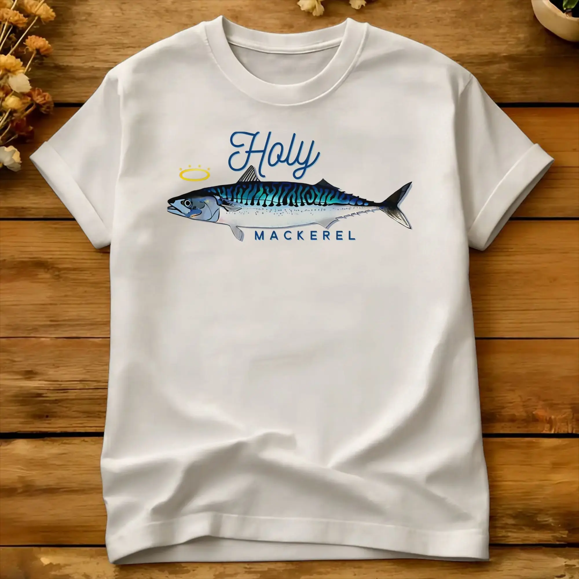 Streetwear T-Shirt Summer Holy Mackerel Shimmering  Hip Hop T Shirts Atlantic Mackerel Cotton Tshirt for Adult Short Sleeve Tees