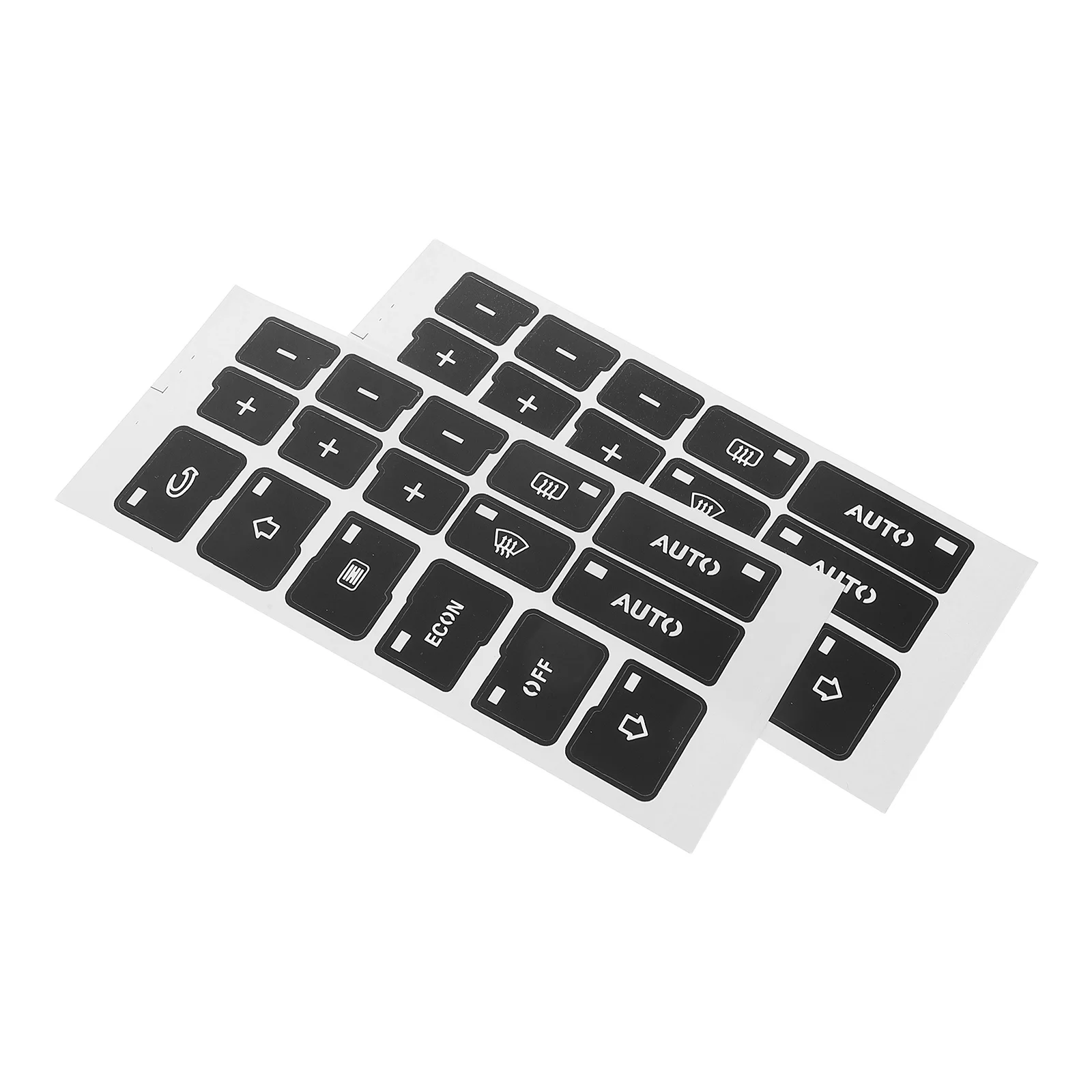 

2pcs Car Interior Stickers Durable Repair Worn Buttons Easy Peel Stick Cd Dashboard Replacement Decals Auto
