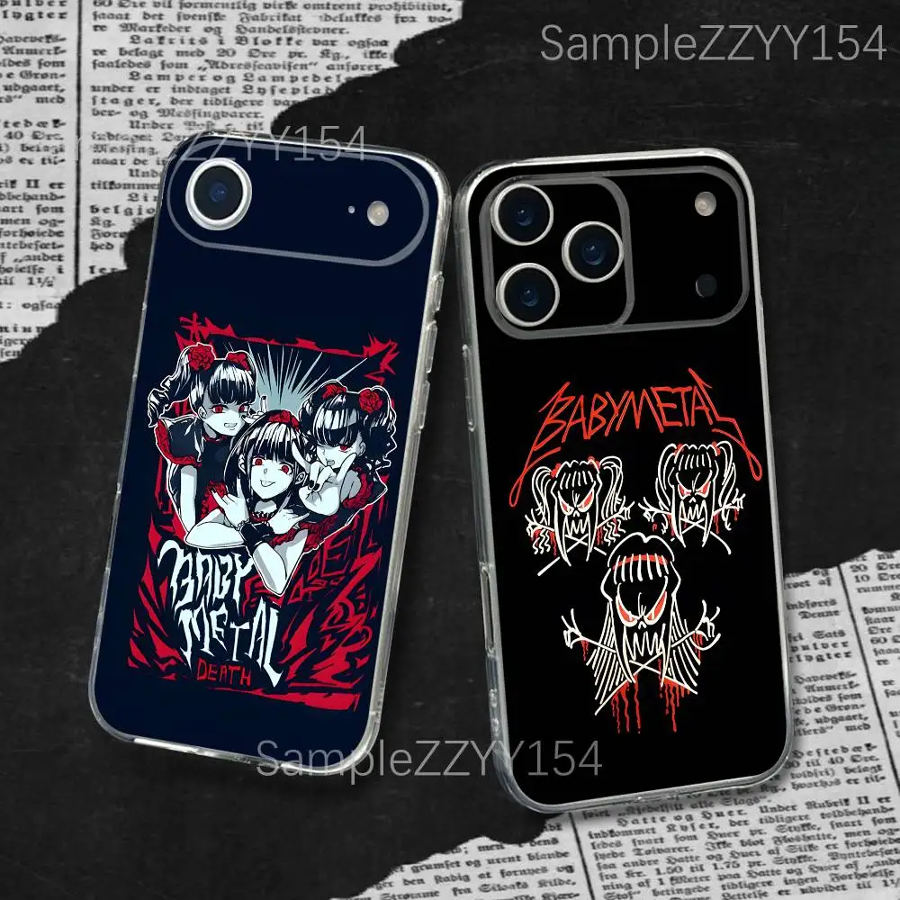 

B-Babymetal Rock Band For iPhone 17,16,15,14,13,12,11 Plus,Pro,Max,XR,XS,X,8 Plus,SE,Mini Transparent Dustproof Soft Phone Case