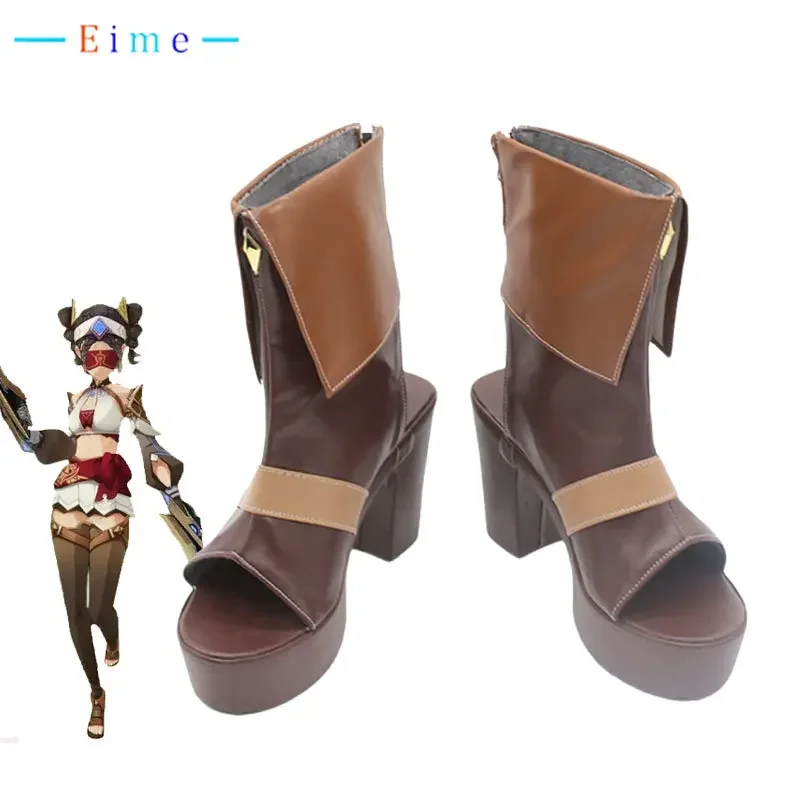 Game Genshin Impact Sumeru Cosplay Shoes PU Leather Shoes Halloween Carnival Boots Cosplay Props Custom Made