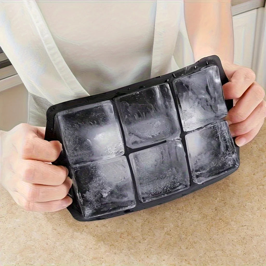 4/6/8/15 Grid Big Ice Tray Mold Giant Jumbo Large Food Grade Silicone Ice Cube Square Tray Mold DIY Ice Maker Ice Cube Tray