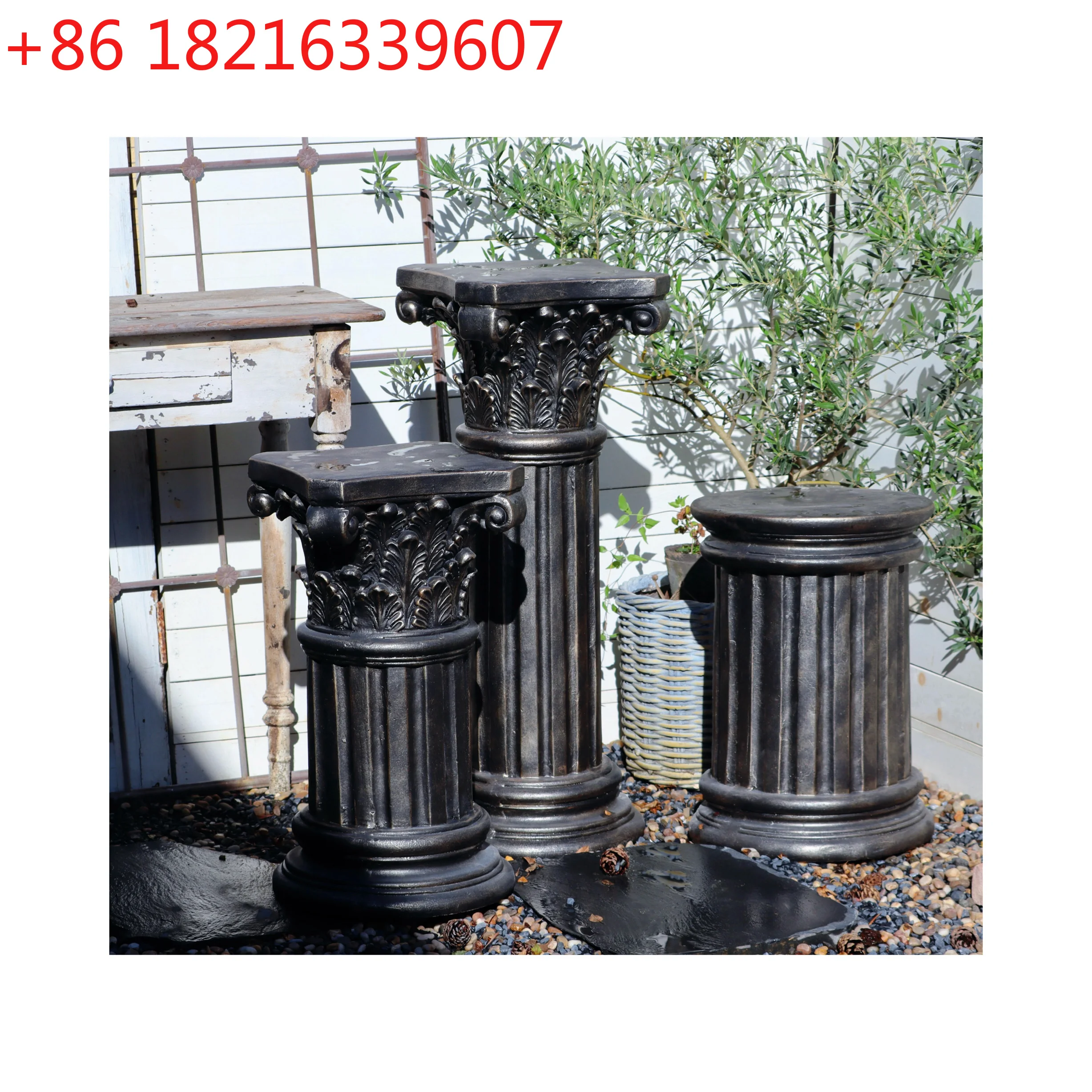 

Bronze Roman column ornament Garden decoration Outdoor garden layout Floor