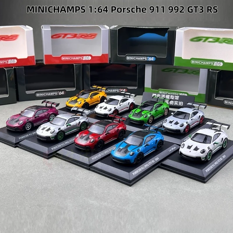 متوفر: 1:64 911 992 GT3 RS نموذج سيارة مصنوع من خليط معدني محاكاة الضغط، لعبة هدية مهرجان الأولاد، زخرفة قابلة للجمع للبالغين.