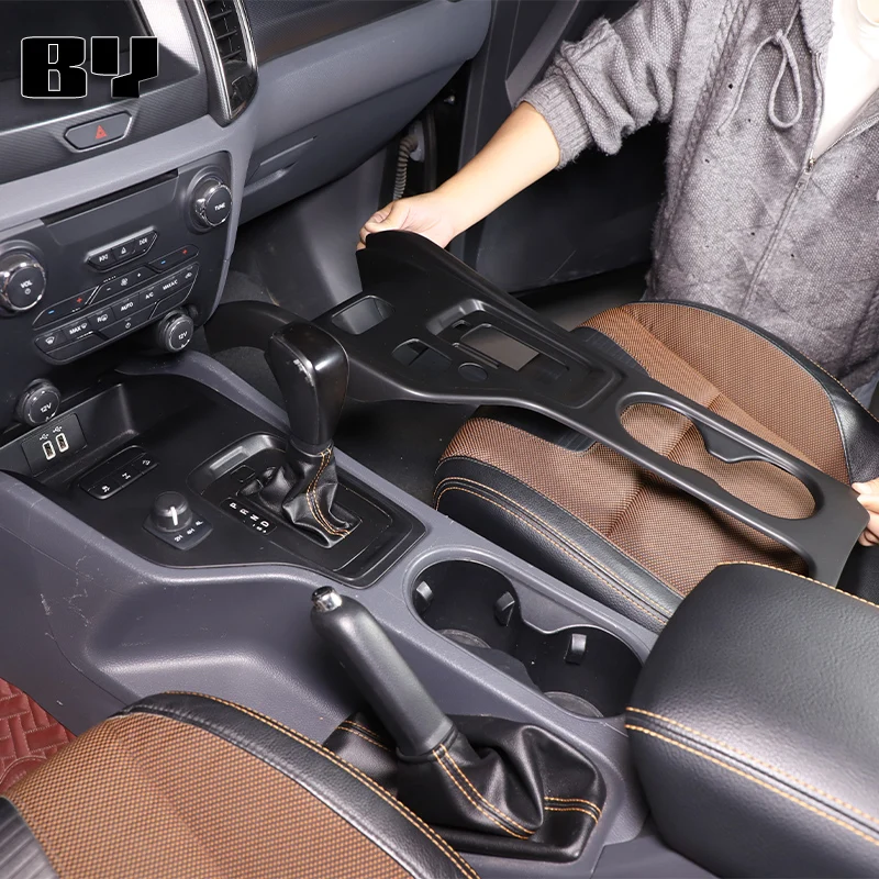 LHD For Ford Ranger Everest Wildtrak T7 T8 2015-2021 Center Gear Shift Panel Trim Protective Accessories Car Interior