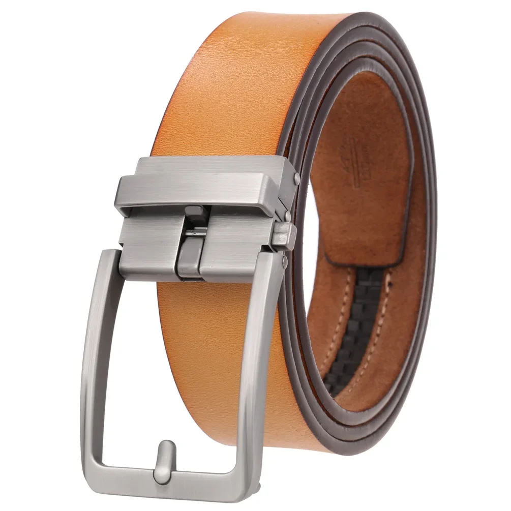 Top qualité hommes ceintures noires de luxe réglable en cuir véritable marron ceinture pour hommes 3.5 cm largeur costume formel ceinture mâle B1338